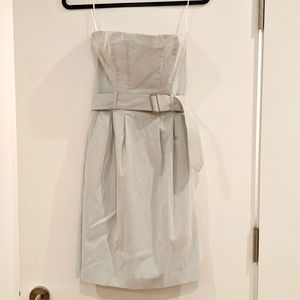 Strapless Theory cotton searsucker dress size 8